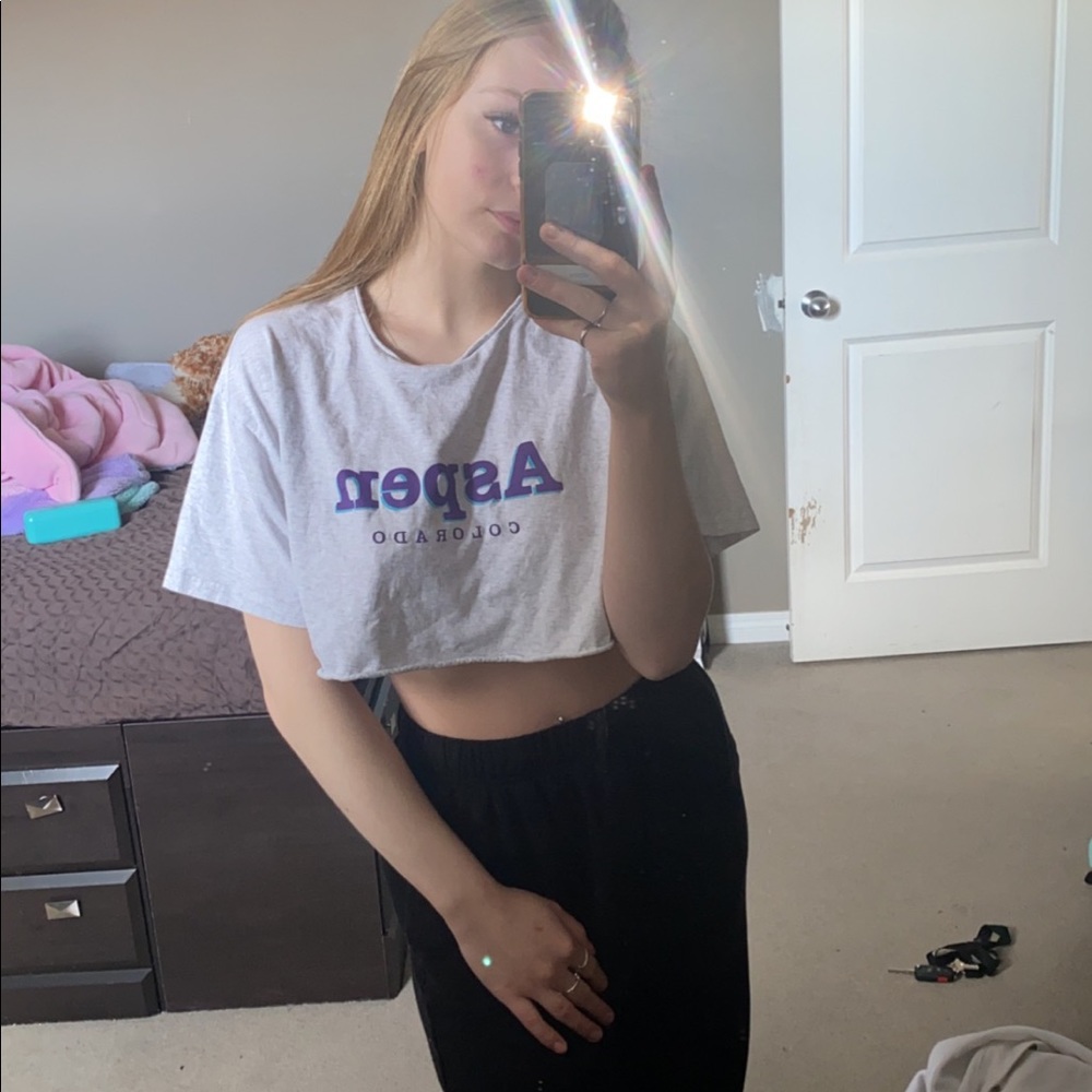 cropped brandy shirt